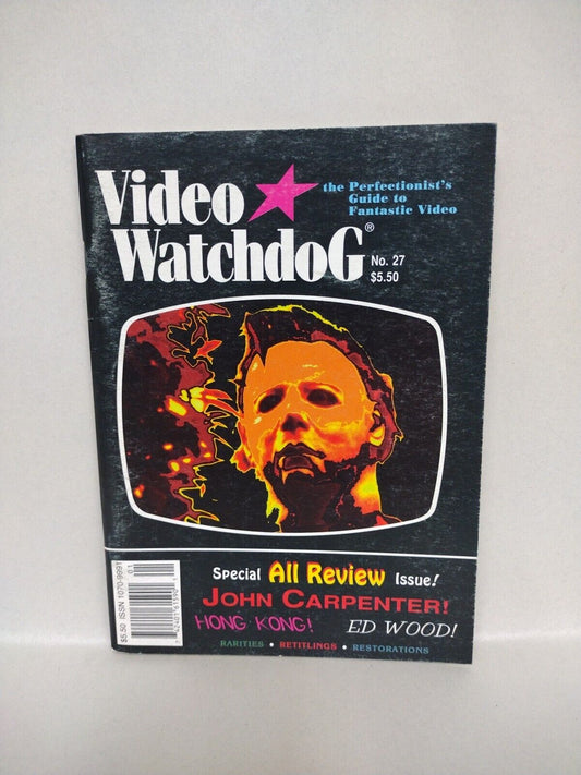 Video Watchdog Magazine (1995) #27 John Carpenter Ed Wood Michael Myers Cover