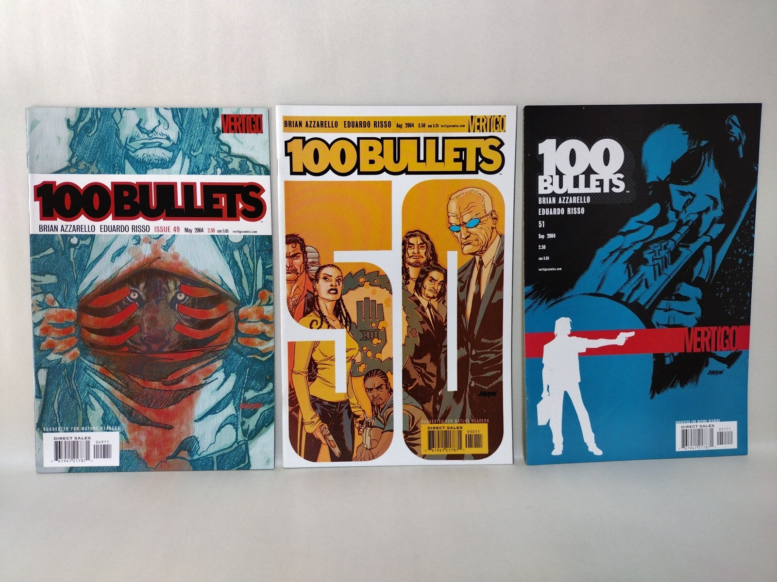 100 Bullets (2003) Vertigo Comic 17 Lot Set #43-59 Brian Azzarello Risso NM