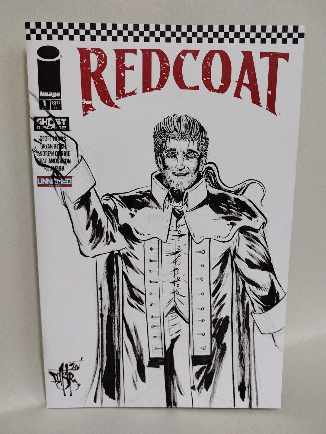 Red Coat #1 (2024) Ghost Machine Image Comic Sketch Variant Cover W Original Art