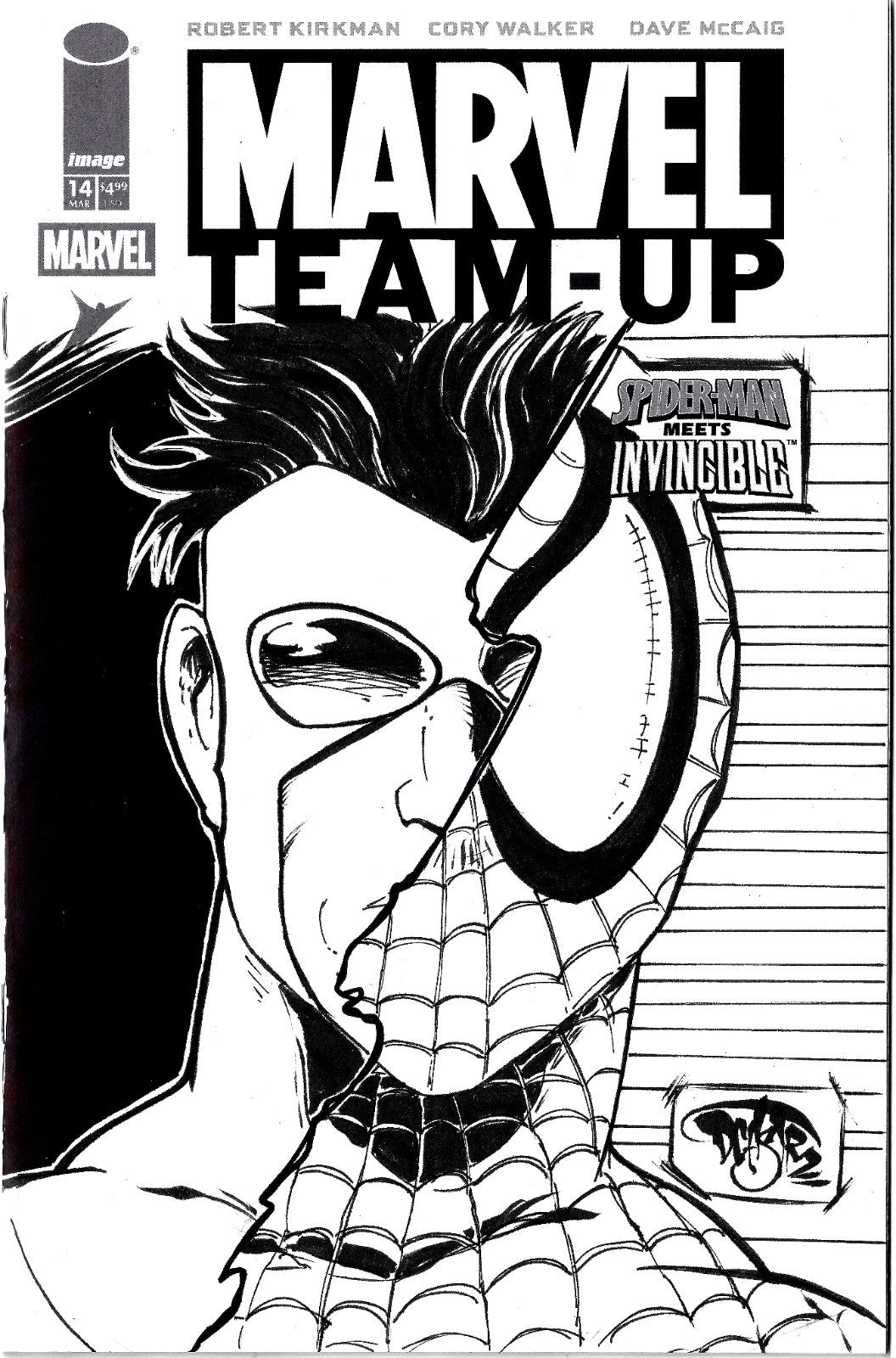 Marvel Team-Up #14 (2026) Image Comic Sketch Cover W Original Dave Castr Art