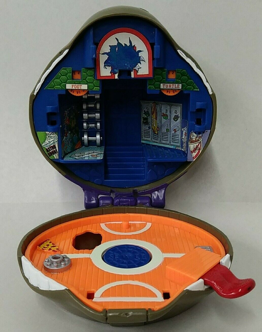 TMNT(1994)  Donatello's Basketball Mini Mutant Turtle Top Playset Mirage Studios