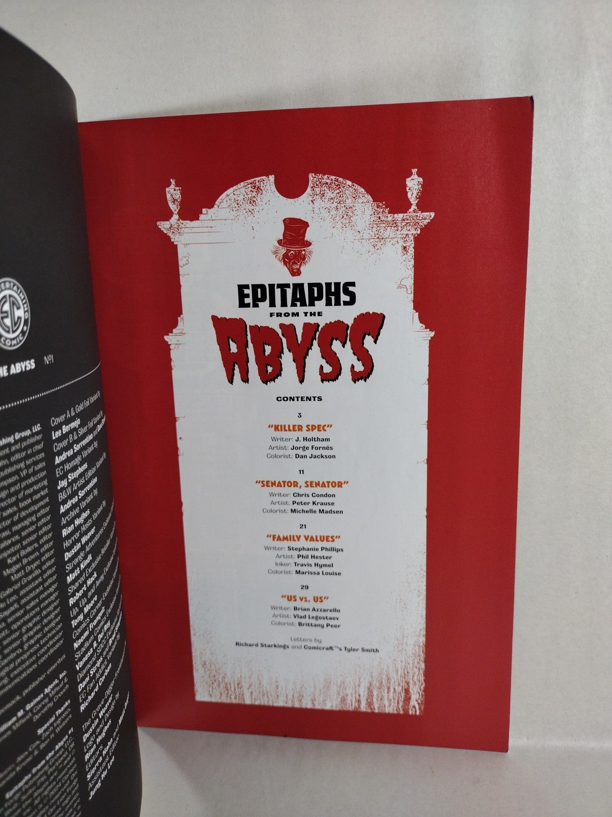 Epitaphs From The Abyss 1 (2024) EC Comic Sketch Cover W Original Dave Castr Art