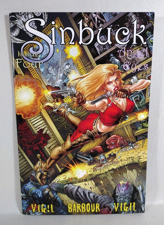 Gunfighters In Hell: Sinbuck #4 (2014) Angel Eyes Signed Joe Tim Vigil VF-NM