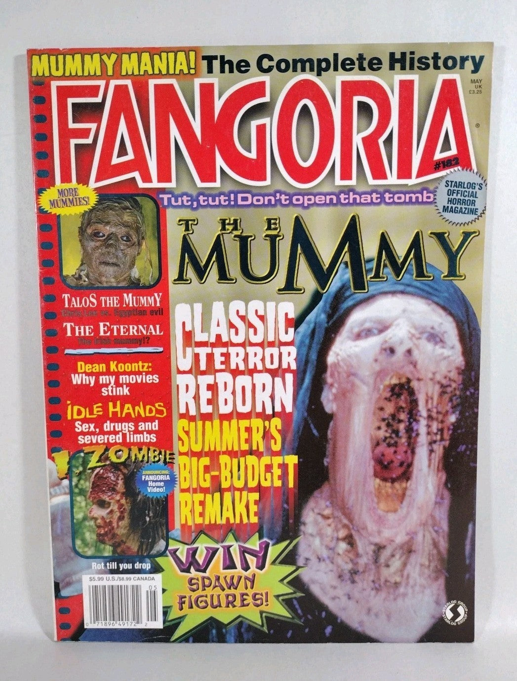 FANGORIA Magazine #182 (1999) Mummy Movie Issue Idle Hands VF