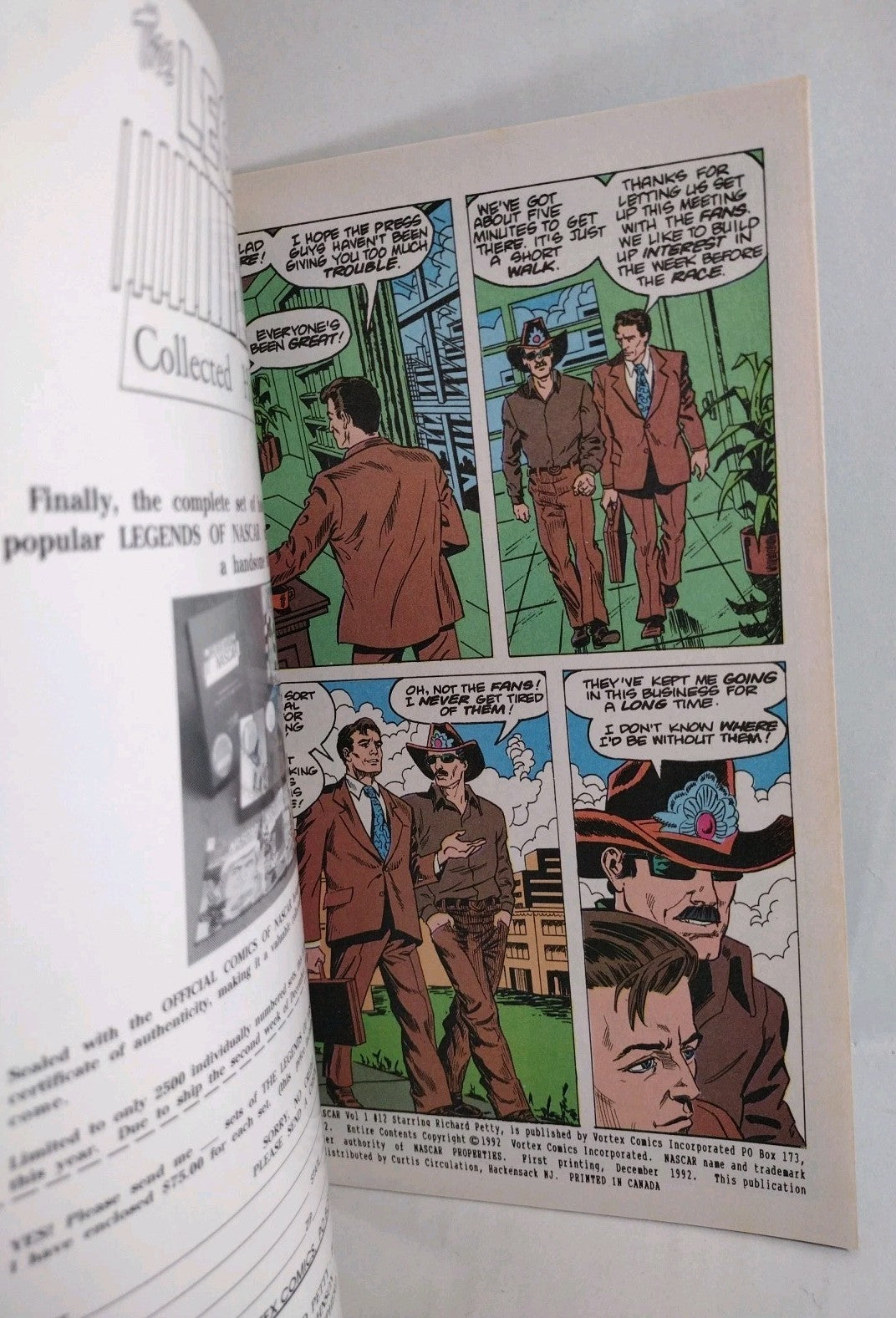 Legends of NASCAR (1992) Vortex Comic #'d Hologram Lot Issues 11 12 13