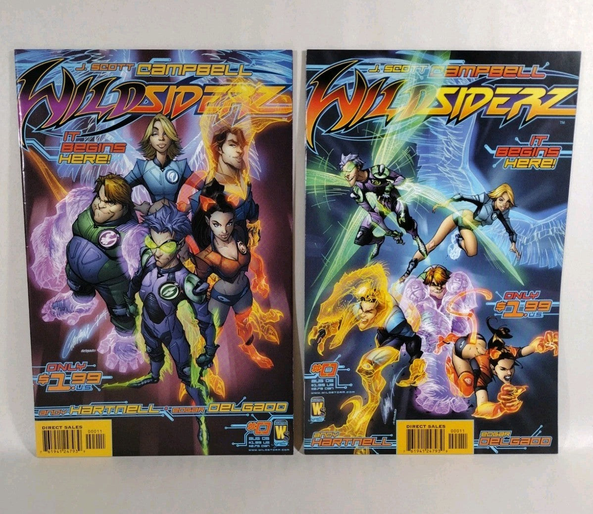 Wildsiderz (2005) Complete Wildstorm J Scott Campbell Comic Set 0 1 2 + Variants