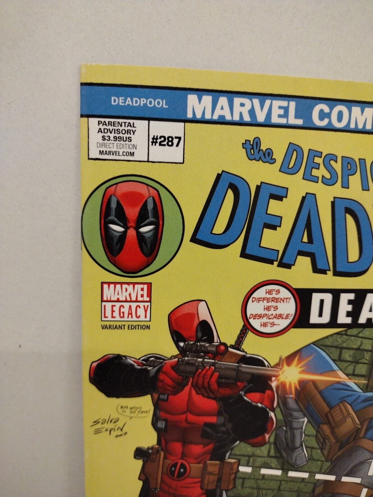 Despicable Deadpool #287 (2017) Marvel Comic Kills Cable Part 1 2nd Print Var NM