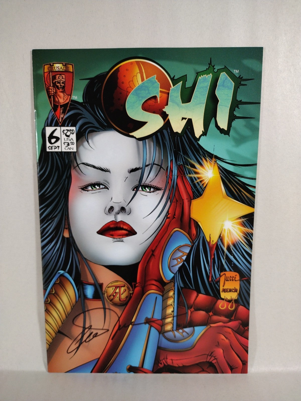 Shi Way Of The Warrior 1995 Crusade Comic Signed Lot 1 2 3 4 5 6 7 Set W Prints