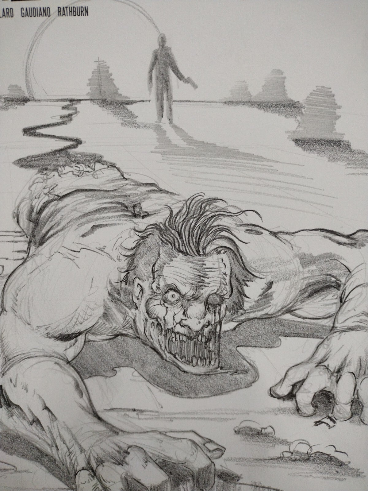 WALKING DEAD #192 (2019) Image Comic Sketch Cover w Original Dave Castr Art