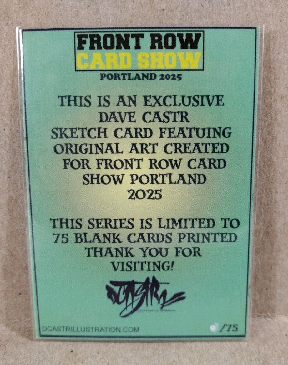 DCastr (2025) Front Row Show Exclusive Sketch Card W Original Smoking Creep Art