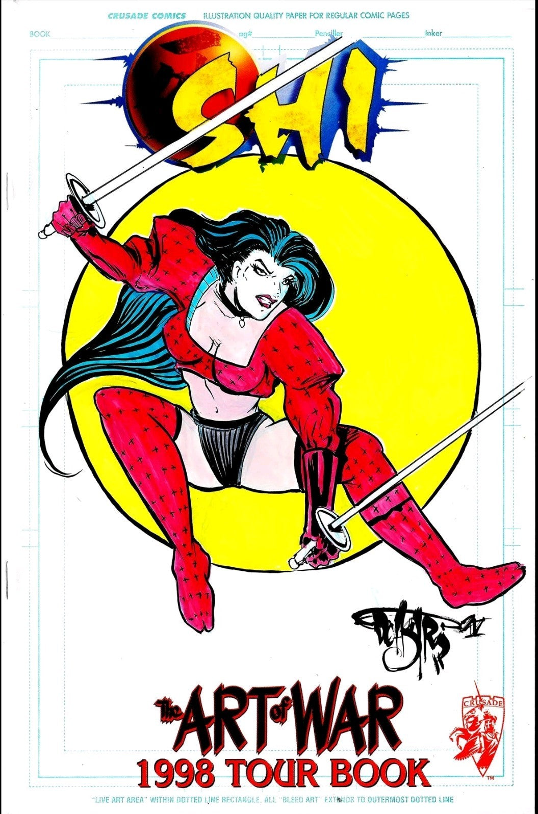 Shi Art of War 1998 Bill Tucci Crusade Comic Tour Book W Original Dave Castr Art