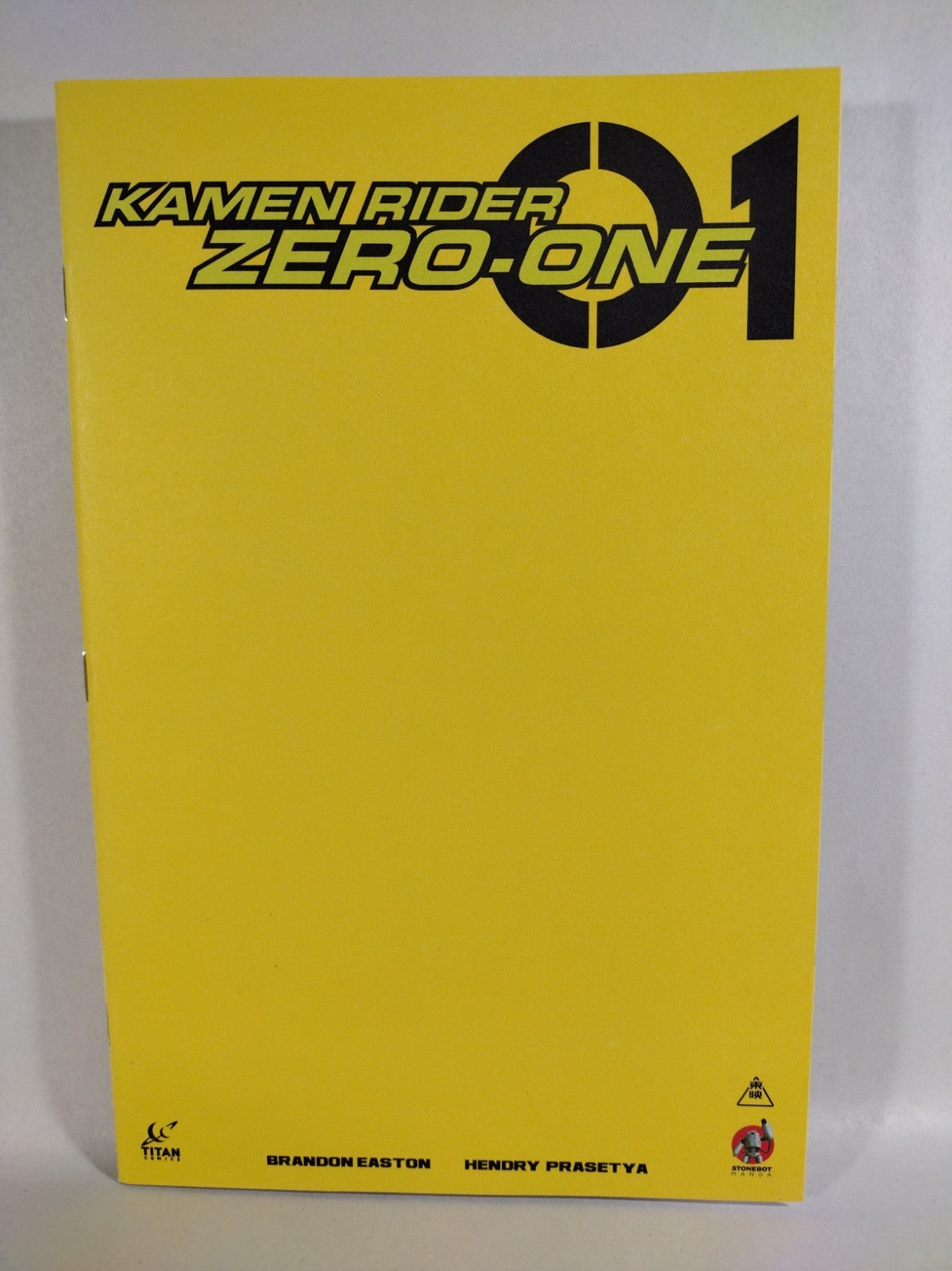 Kamen Rider Zero One #1 (2022) Titan Comic Yellow Blank Sketch Variant Cover NM