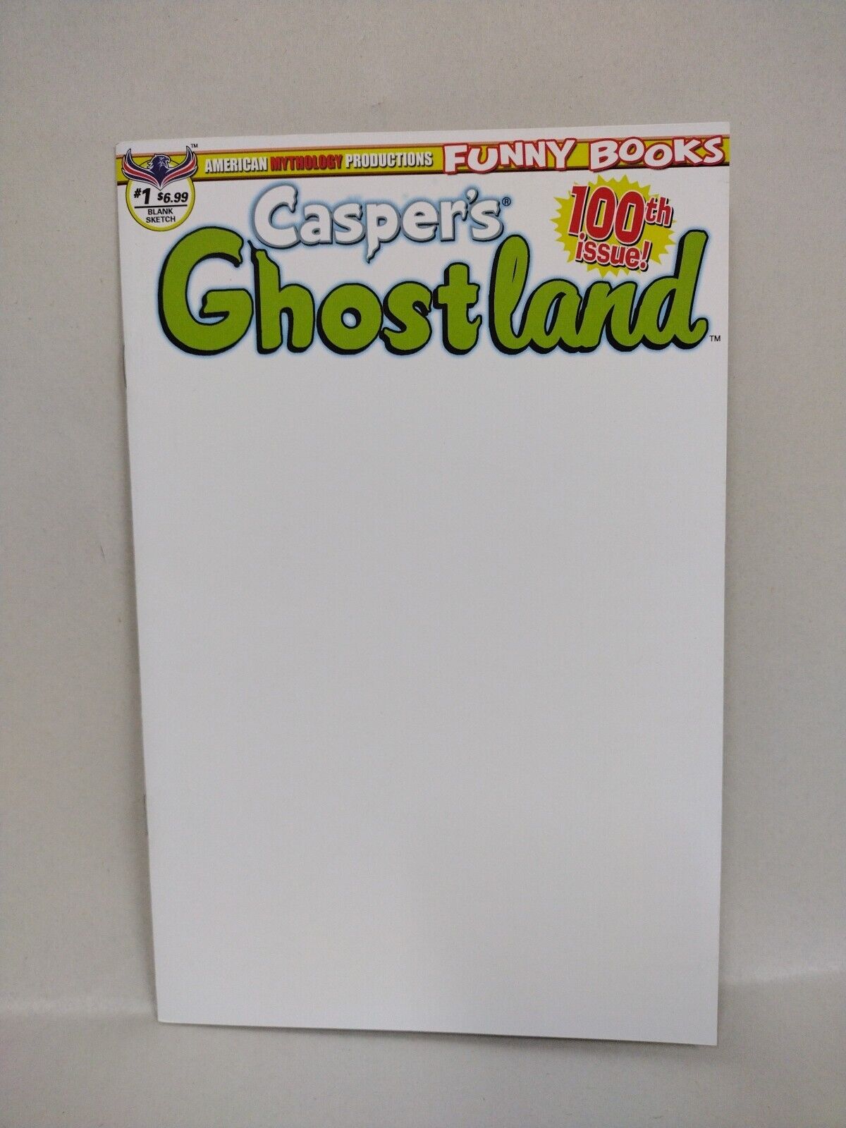 Casper's Ghost Land #1 (2018) AMP Comic Blank Sketch Cover Variant NM