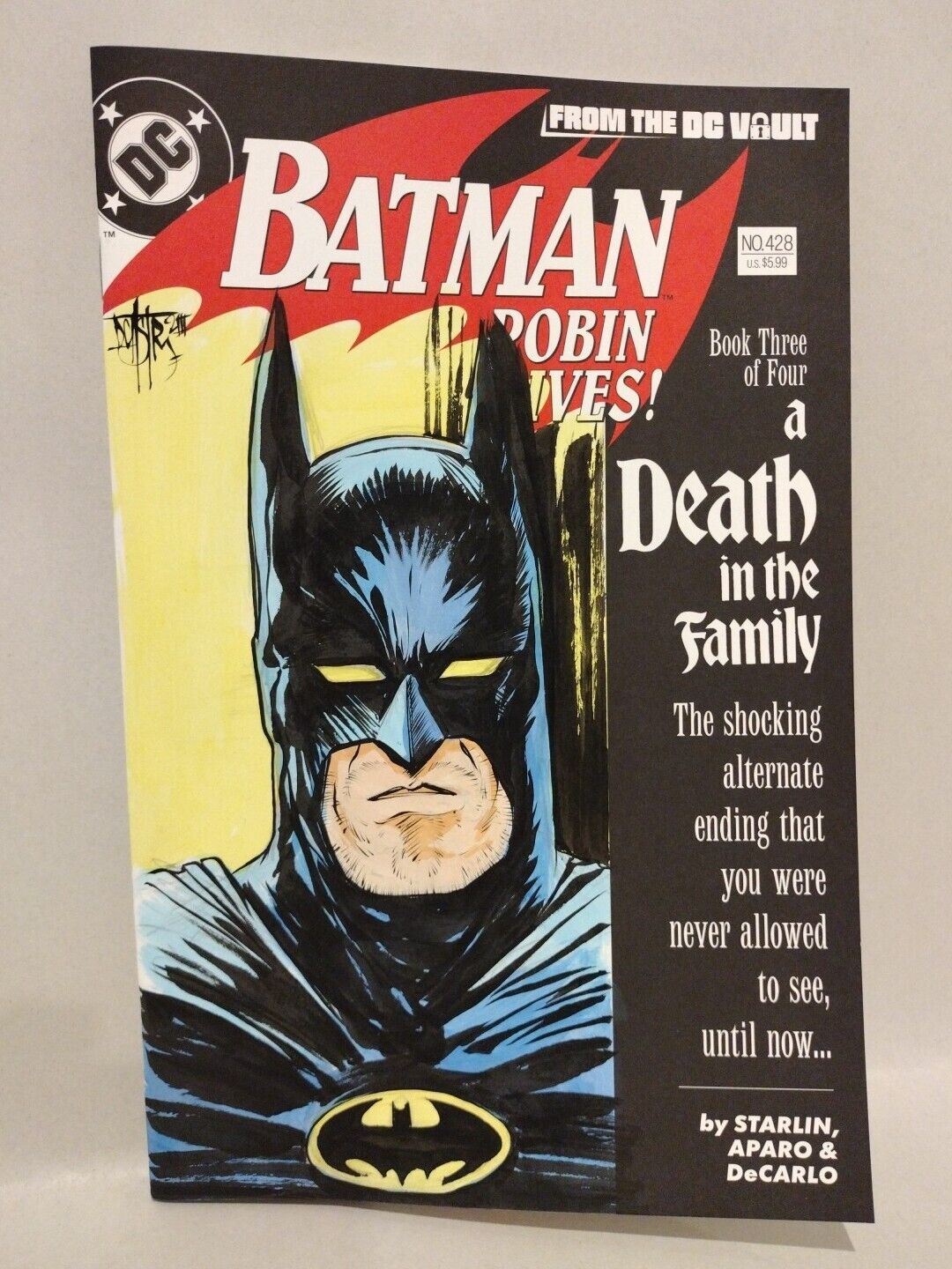 Batman #428 (2023) DC Facsimile Ed Sketch Cover Variant Comic W Original Art