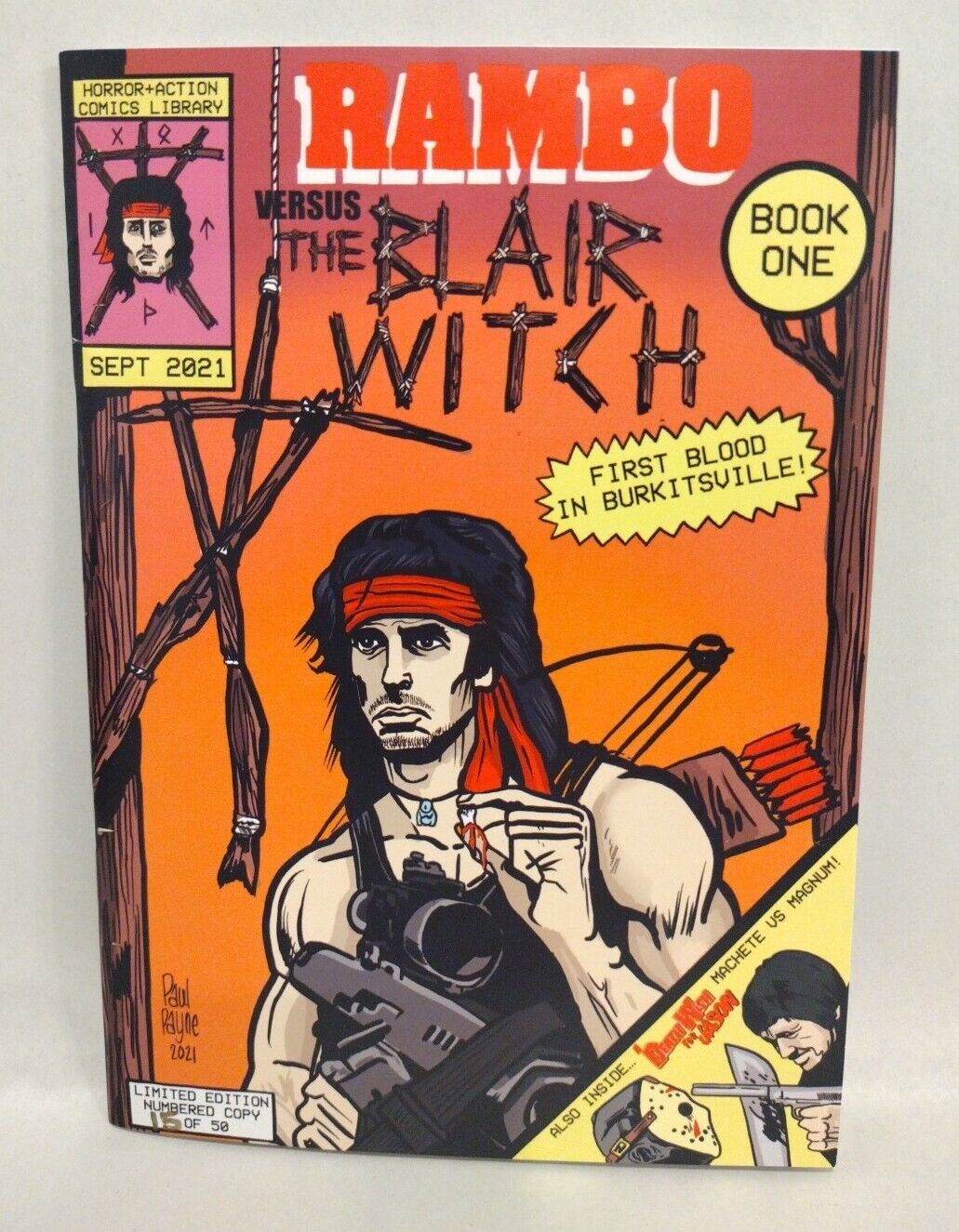 Rambo Versus Blair Witch #1 (2021) Fan Made Parody Comic W Original Sketch Card