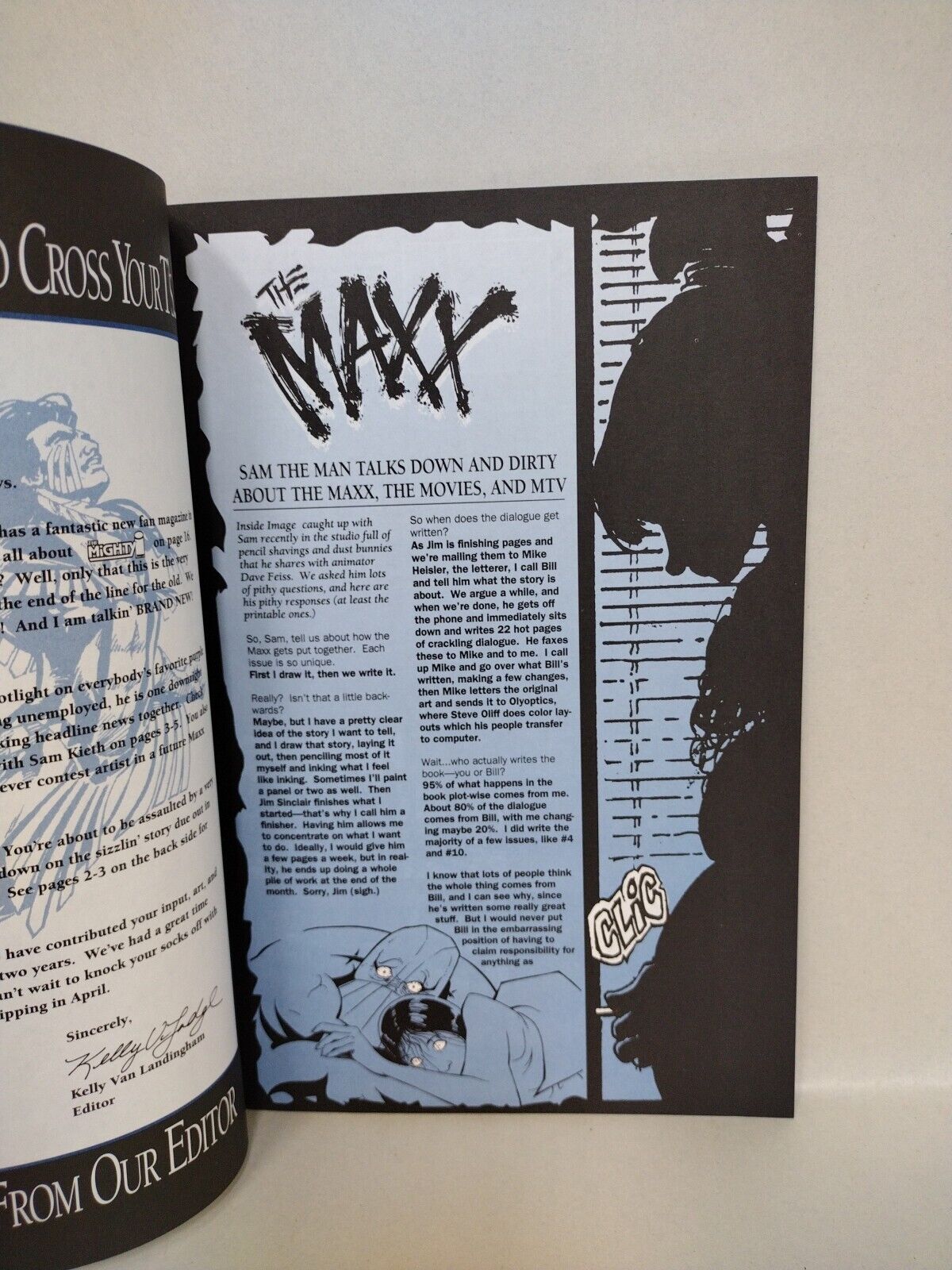 Inside Image #26 (1995) Comic Interviews Sam Kieth MAXX Cyberforce Flipbook VF