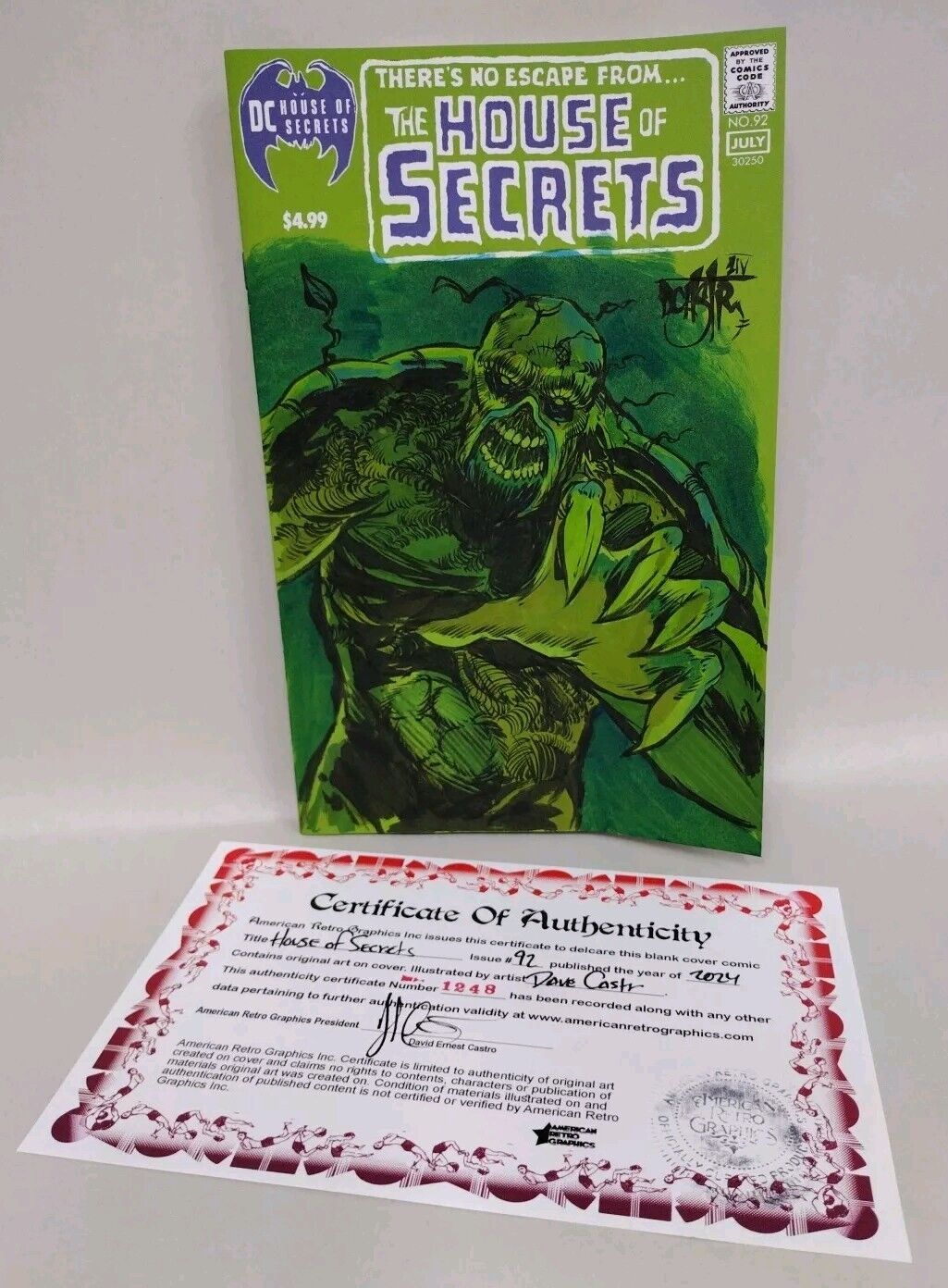 House Of Secrets 94 Facsimile (2024) DC Comic Sketch Cover W Original DCastr Art