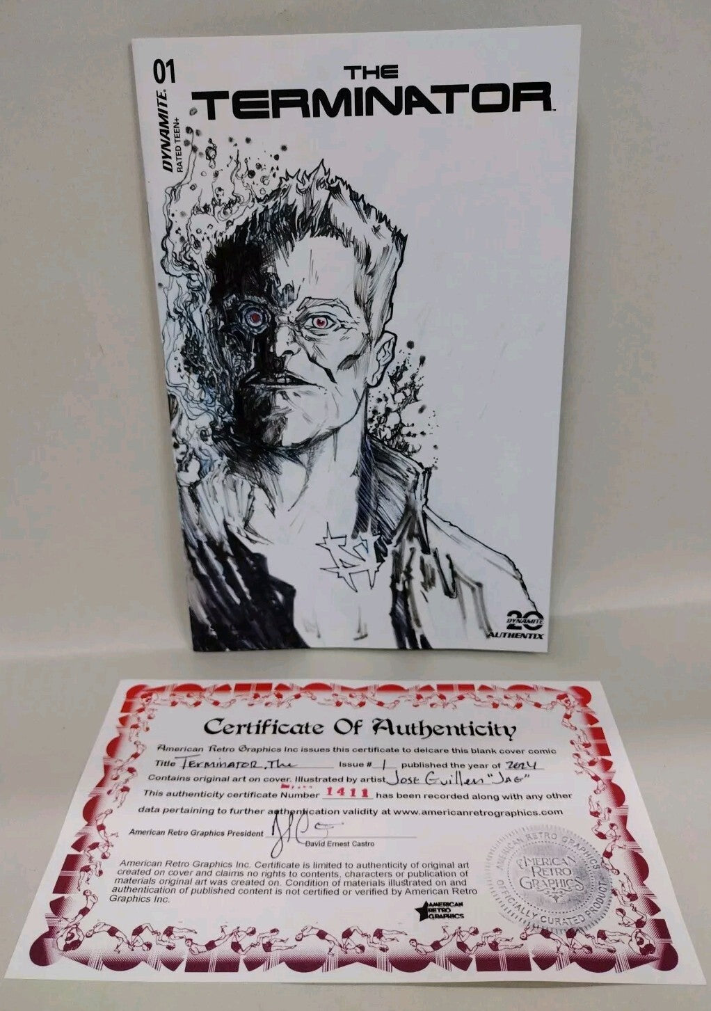 Terminator #1 (2024) Dynamite Comic Sketch Variant Cover W Original JAG Art