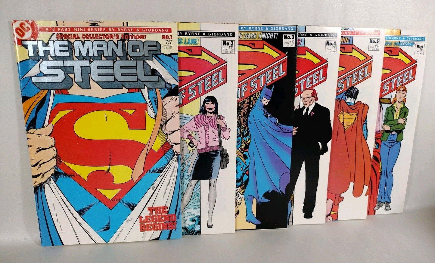 Superman Man Of Steel (1986) Complete John Bryne DC Comic Set #1-6 VF-NM