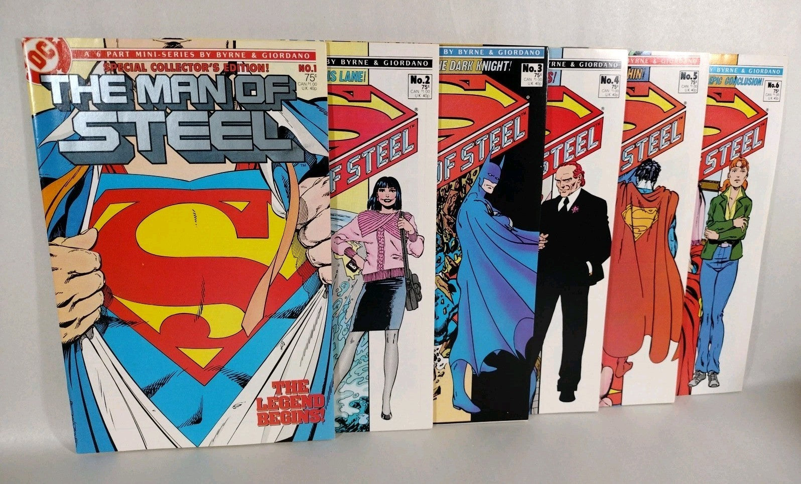 Superman Man Of Steel (1986) Complete John Bryne DC Comic Set #1-6 VF-NM