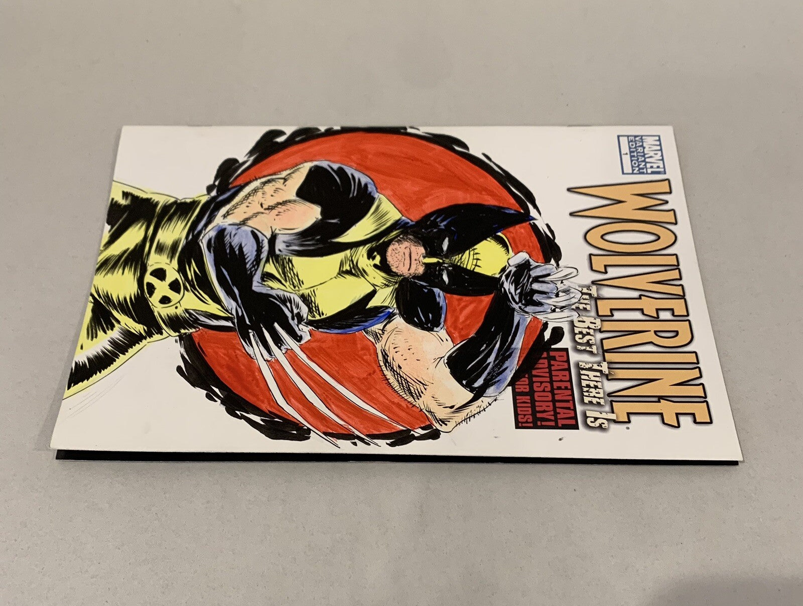 WOLVERINE THE BEST #1 Blank Cover Variant Marvel Comic w Original DAVE CASTR Art