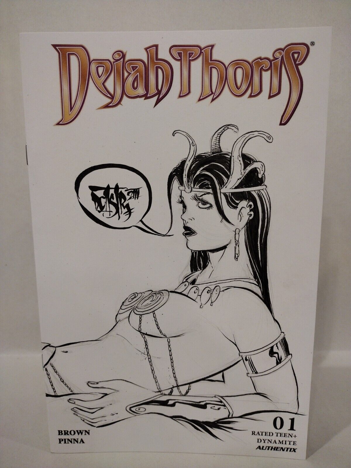 Dejah Thoris #1 (2023) Blank Cover Variant W Original DCastr Art ARG COA 599