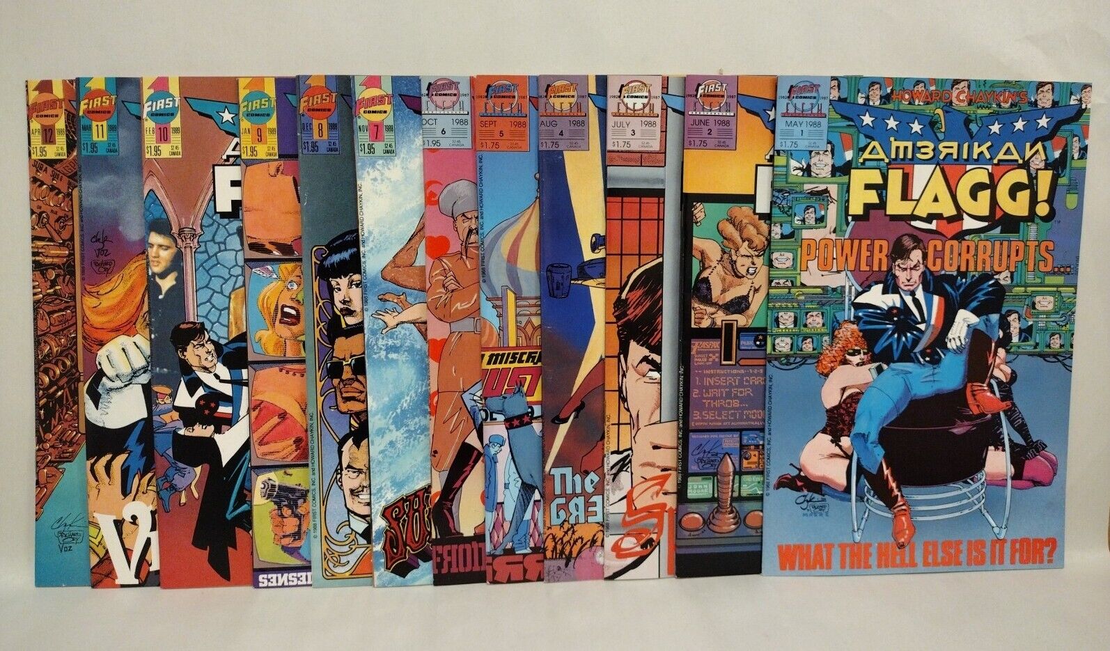 Amerikan Flagg (1988) Complete First Comics Vol 2 Lot Set #1-12 Howard Chaykin