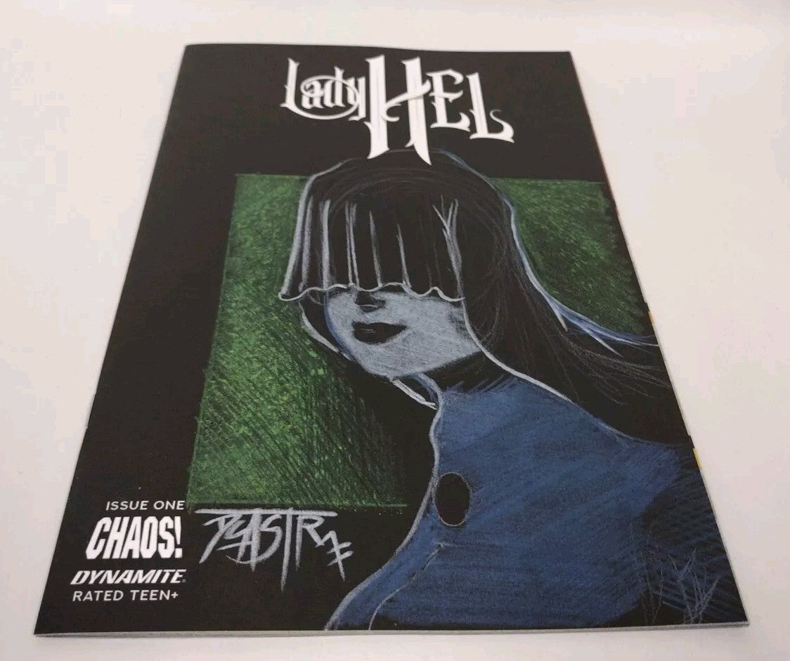 Lady Hel #1 (2022) Dynamite Black Sketch Cover Comic w Original Art Dave Castr