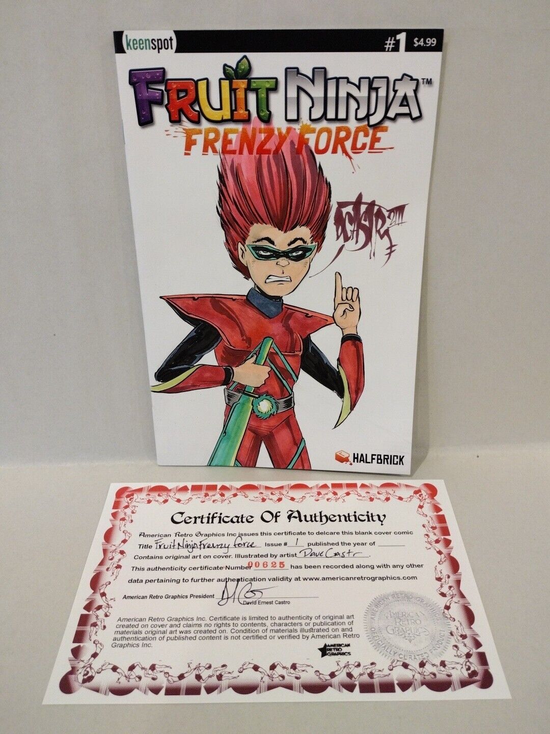 Fruit Ninja Frenzy Force 1 (2018) Keenspot Blank  Cover Comic W Original Art