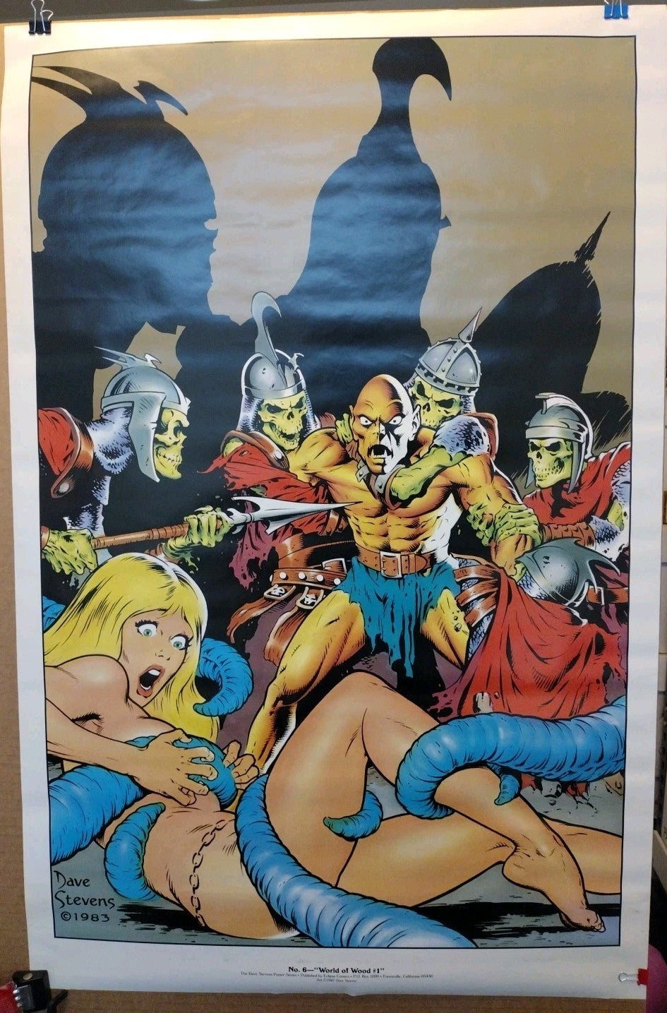 Dave Stevens Poster Series (1987) #6 World of Wood #1 22 X 34" Rolled