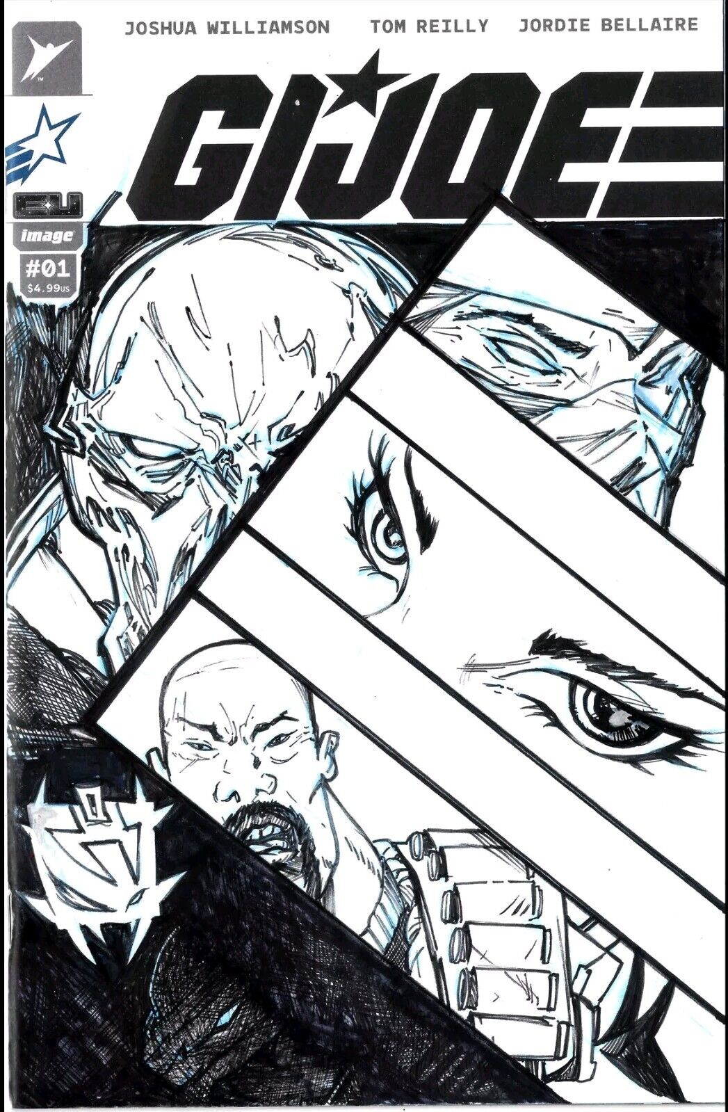 GI Joe 1 (2024 Image Sketch Cover Star Var Comic W Original Jose JAG Guillen Art