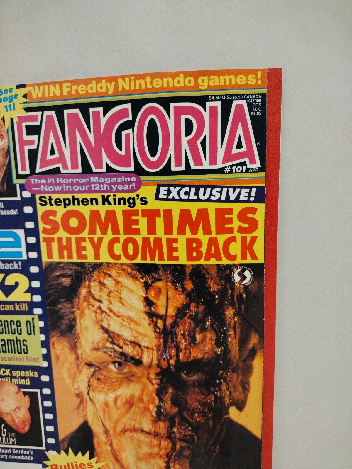 FANGORIA Magazine #101 (1991) Stephen King Sometimes They Come Back FX2 Scanners