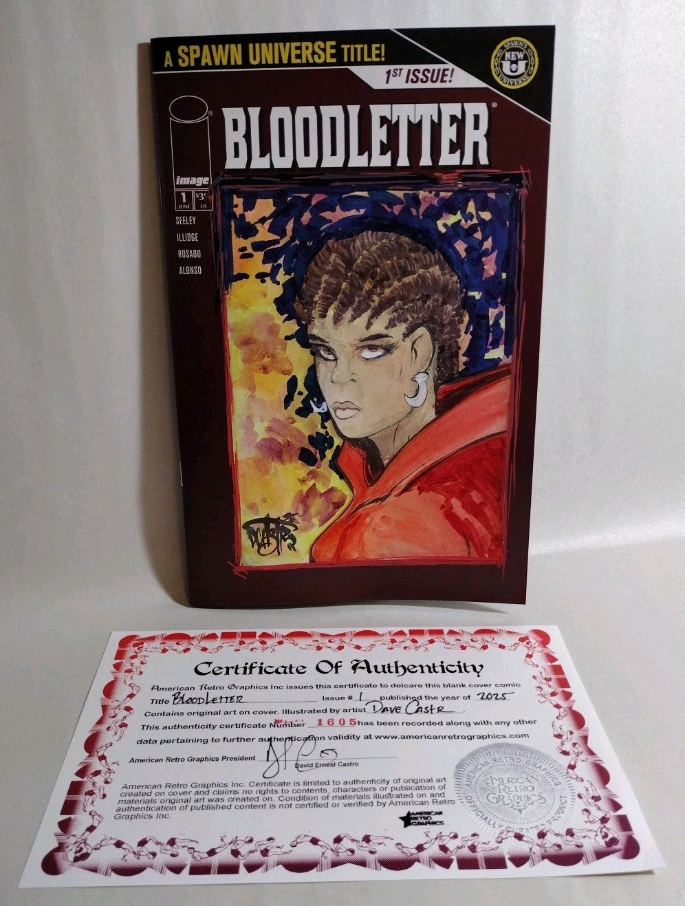 Bloodletter #1 (2025) Image Comic Sketch Cover Variant W Original Dave Castr Art