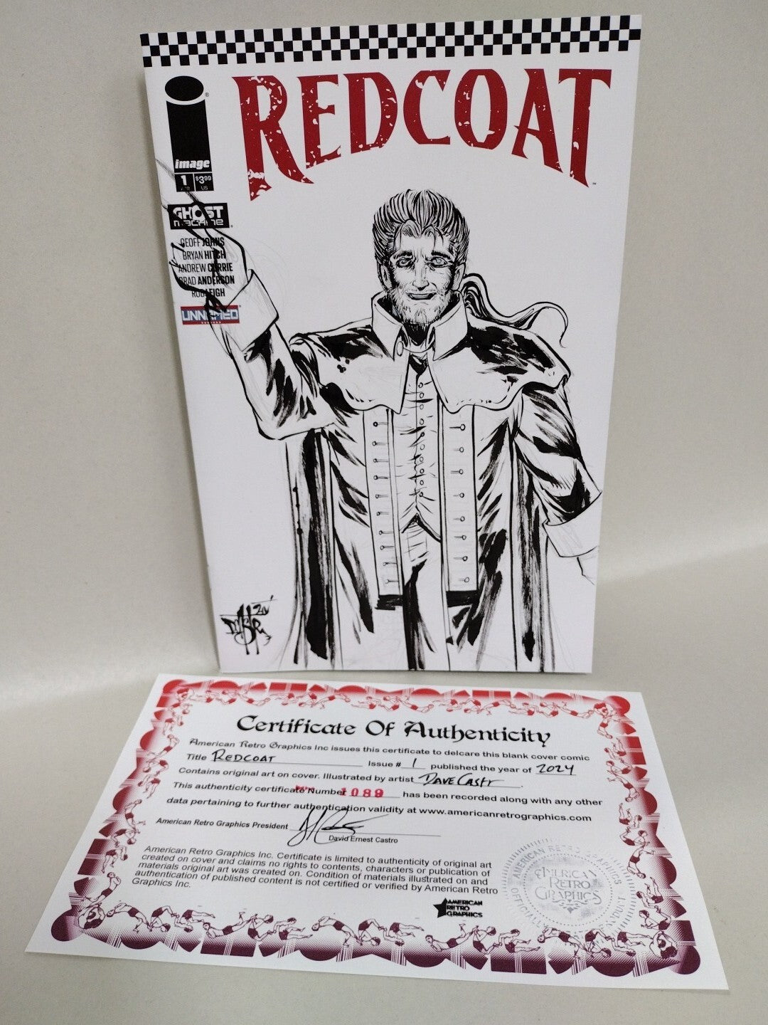Red Coat #1 (2024) Ghost Machine Image Comic Sketch Variant Cover W Original Art