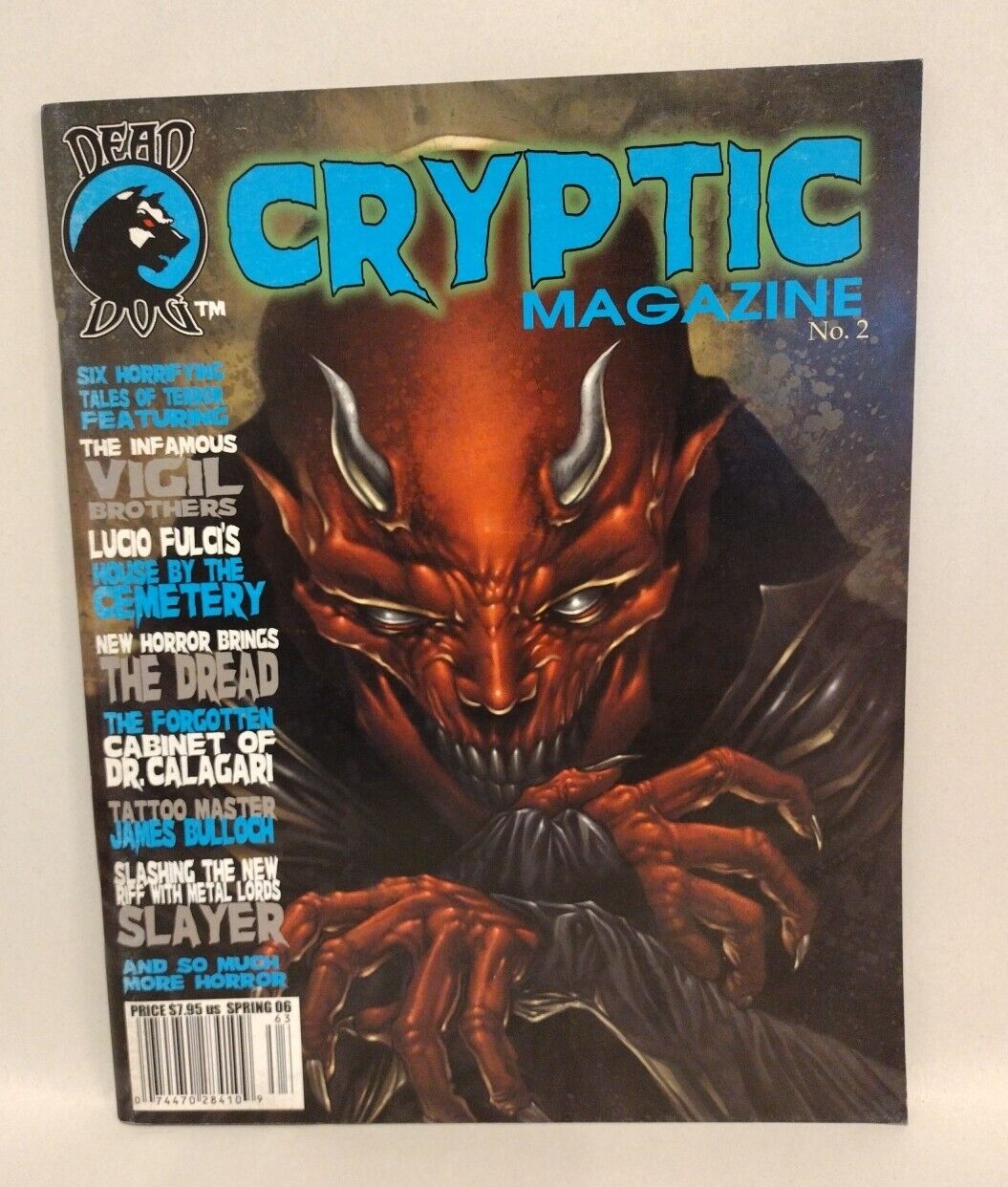 Cryptic Magazine #2 (2006) Dead Dog Comics Slayer Sid Haig Joe & Tim Vigil Cover