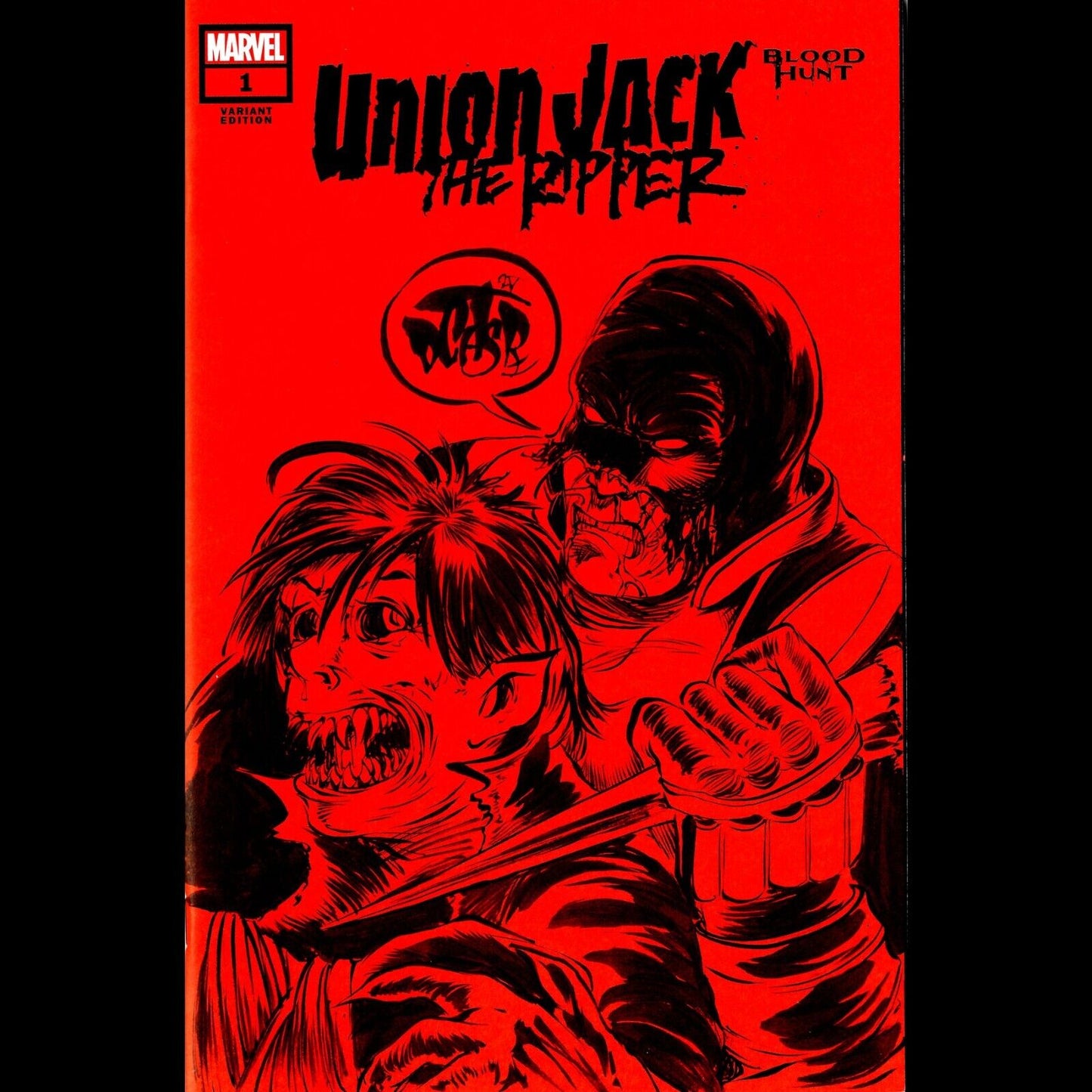 Union Jack The Ripper Blood Hunt #1 Marvel Red Sketch Var W Original DCastr Art