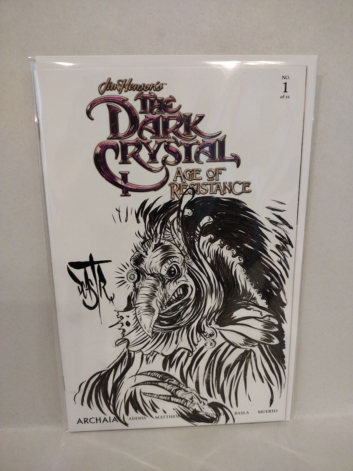 Dark Crystal Age of Resistance 1 (2019) Blank Cover Variant Comic W Original Art