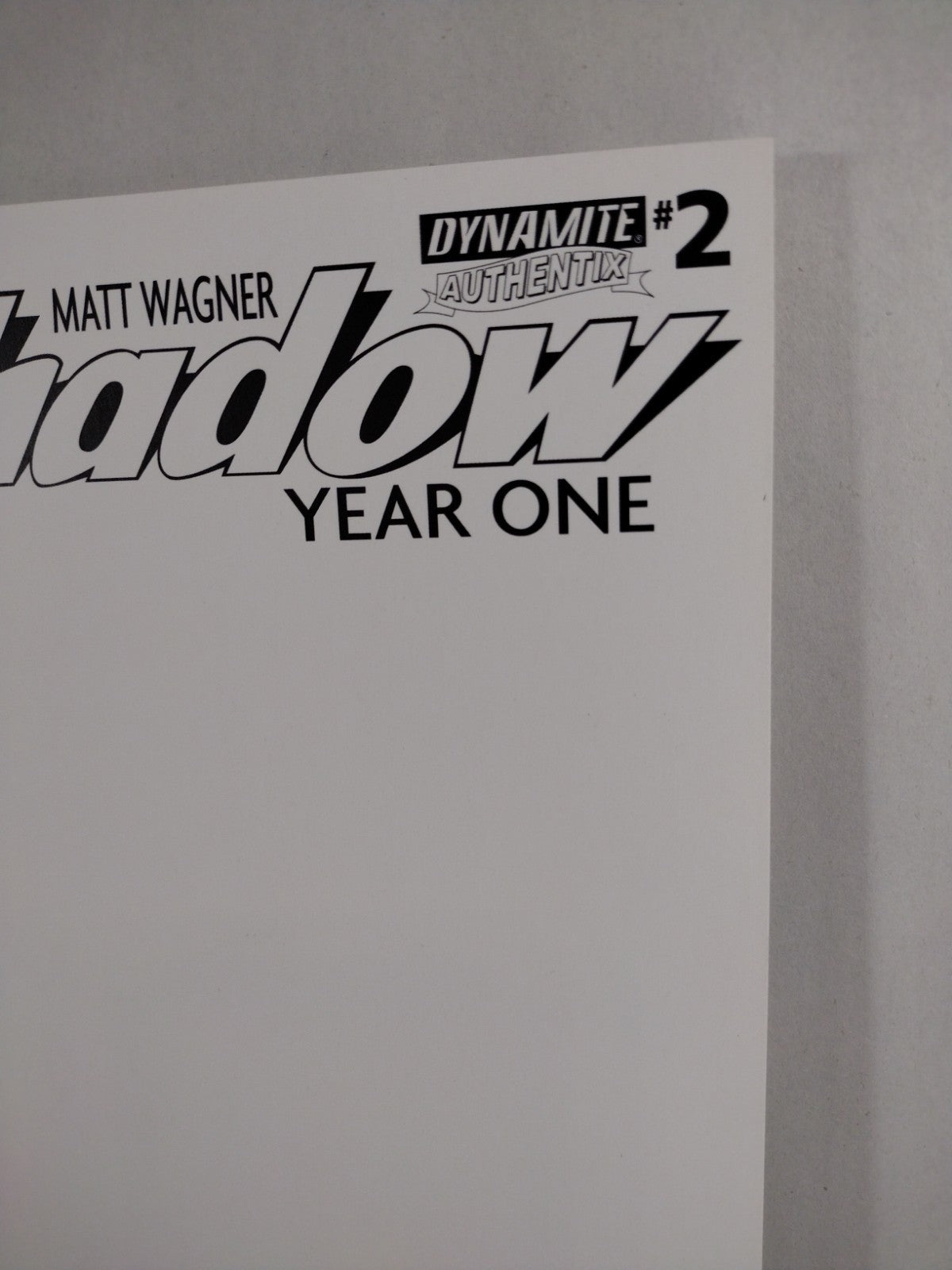 Shadow: Year One 2 (2013) Dynamite Blank Sketch Variant Cover Comic Wagner VF-NM