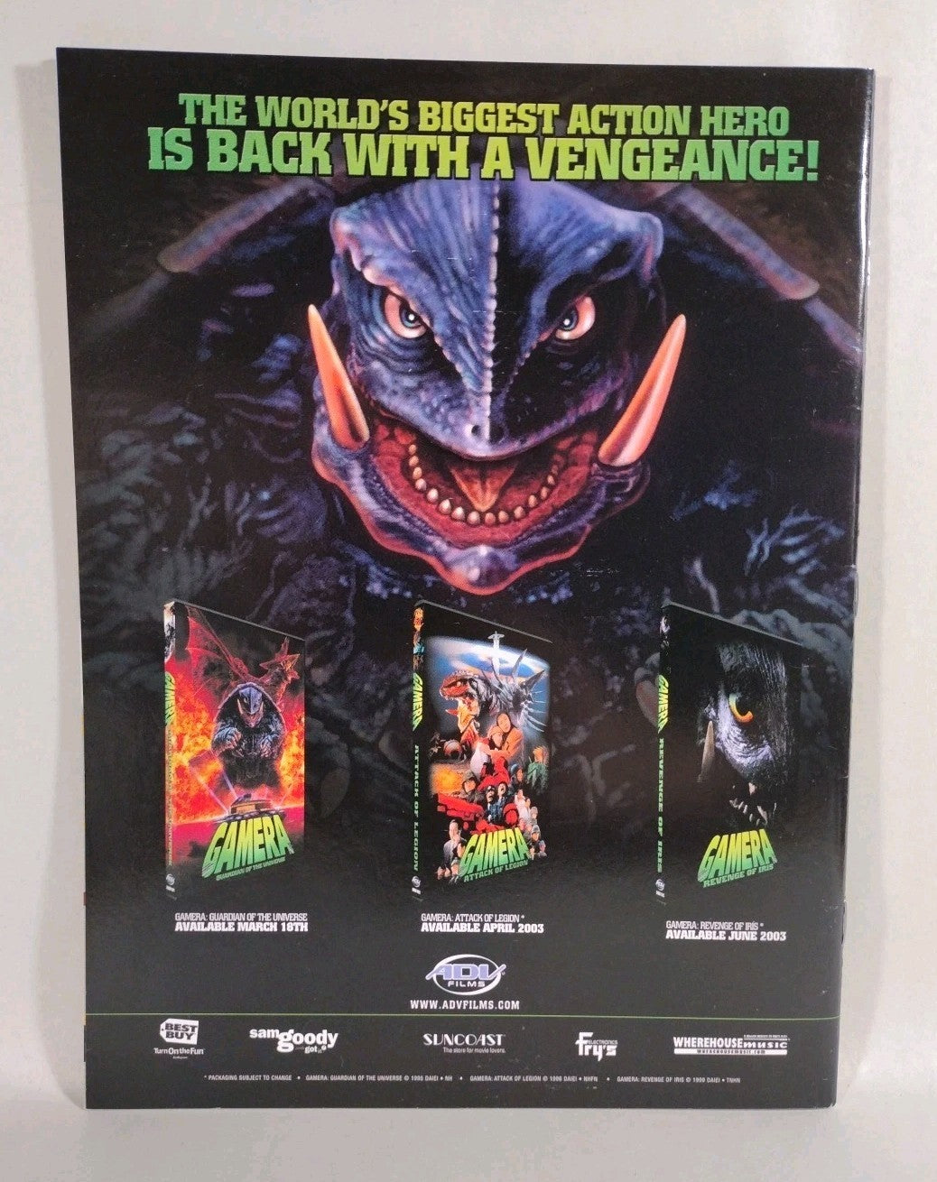 FANGORIA Magazine 222 (2003) Re-Animator Bubba Ho-Tep Underworld Junk Leeches