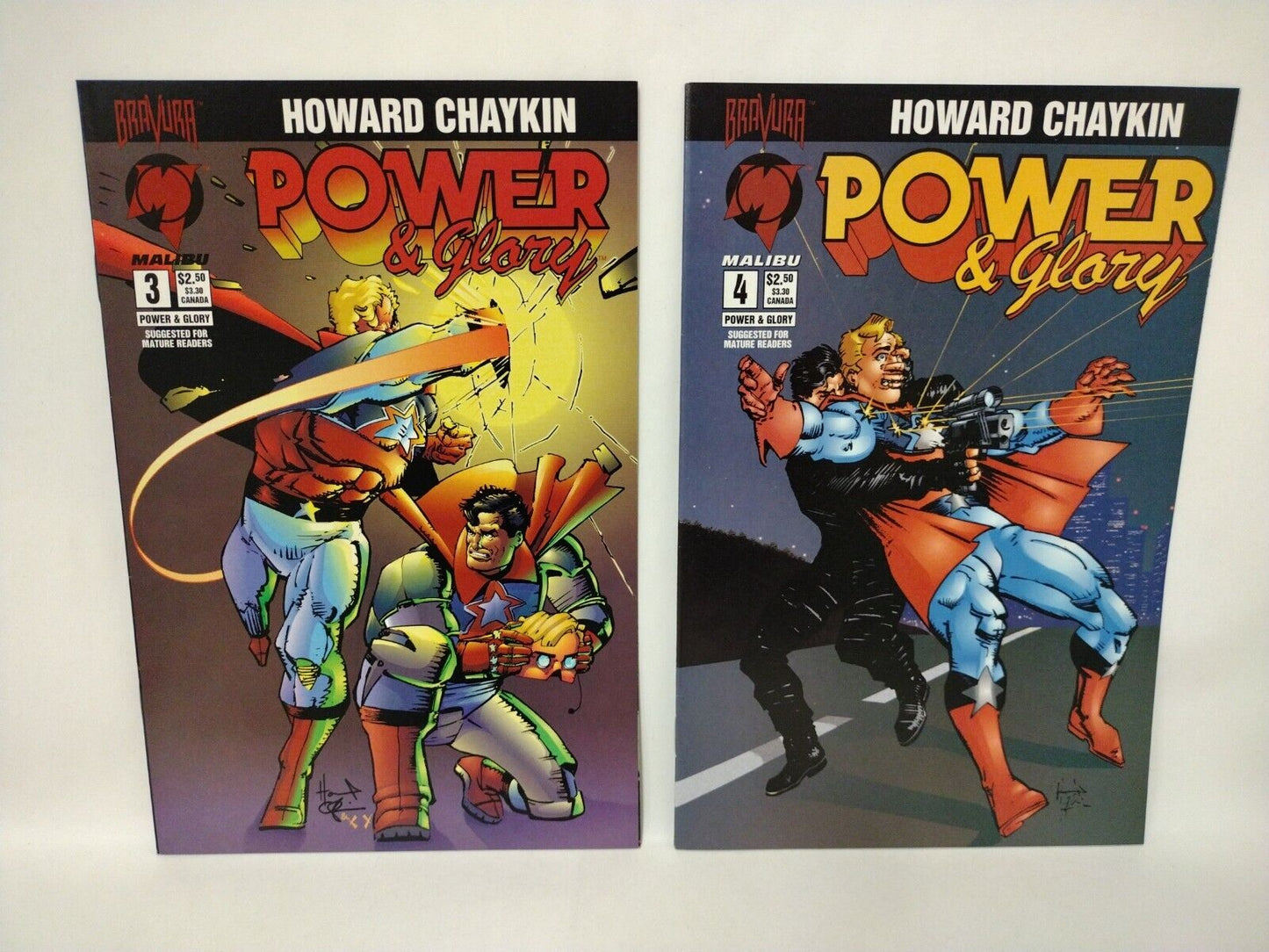 Power & Glory (1994) Complete Howard Chaykin Bravura Malibu Comic Collection Set