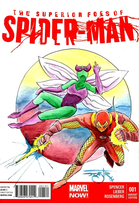 Superior Foes of Super-Man #1 (2013) Sketch Variant Comic Original DCastr Art 