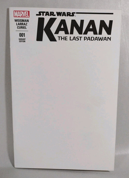 Star Wars Kanan Last Padawan #1 (2015) Blank Sketch Variant Cover Comic New NM