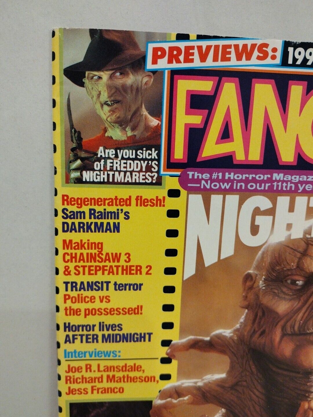 Fangoria Magazine 90 (1990) Freddy's Nightmares Nightbreed TCM 3 Joe R Landsdale