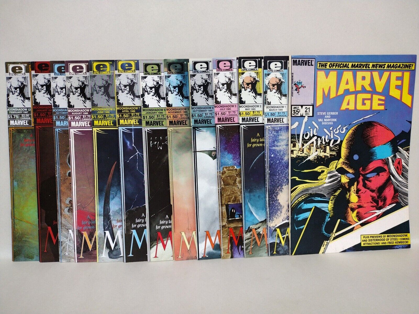 Moonshadow (1986) Complete Marvel Epic Comic Lot Set #1-12 Marvel Age #21