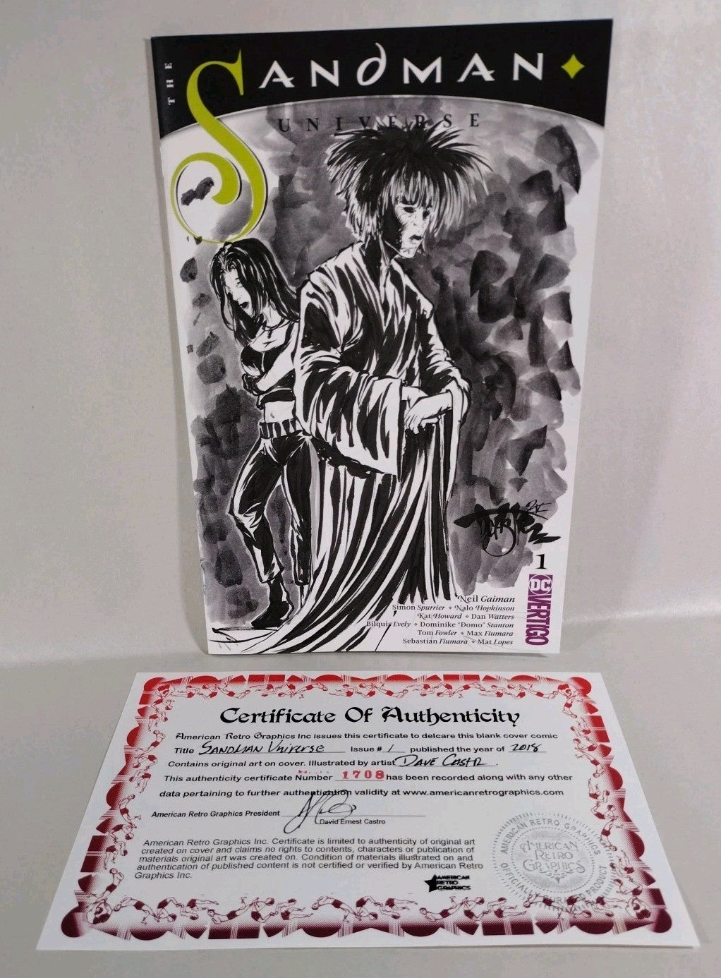 Sandman Universe #1 (2018) DC Sketch Cover Variant Comic W Original DCastr Art