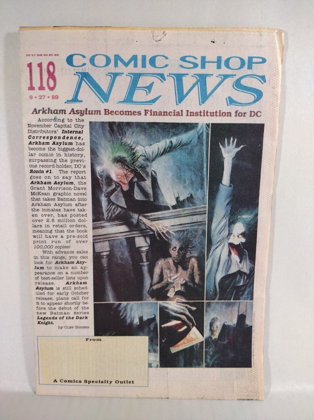 Comic Shop News 118 August 27 1989 Newsletter 1st New Mutants Cable Shown Named