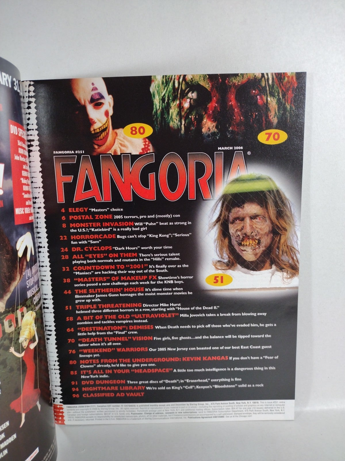 FANGORIA Magazine #251 (2006) Slither 2000 Maniacs Hills Have Eyes HOTD 