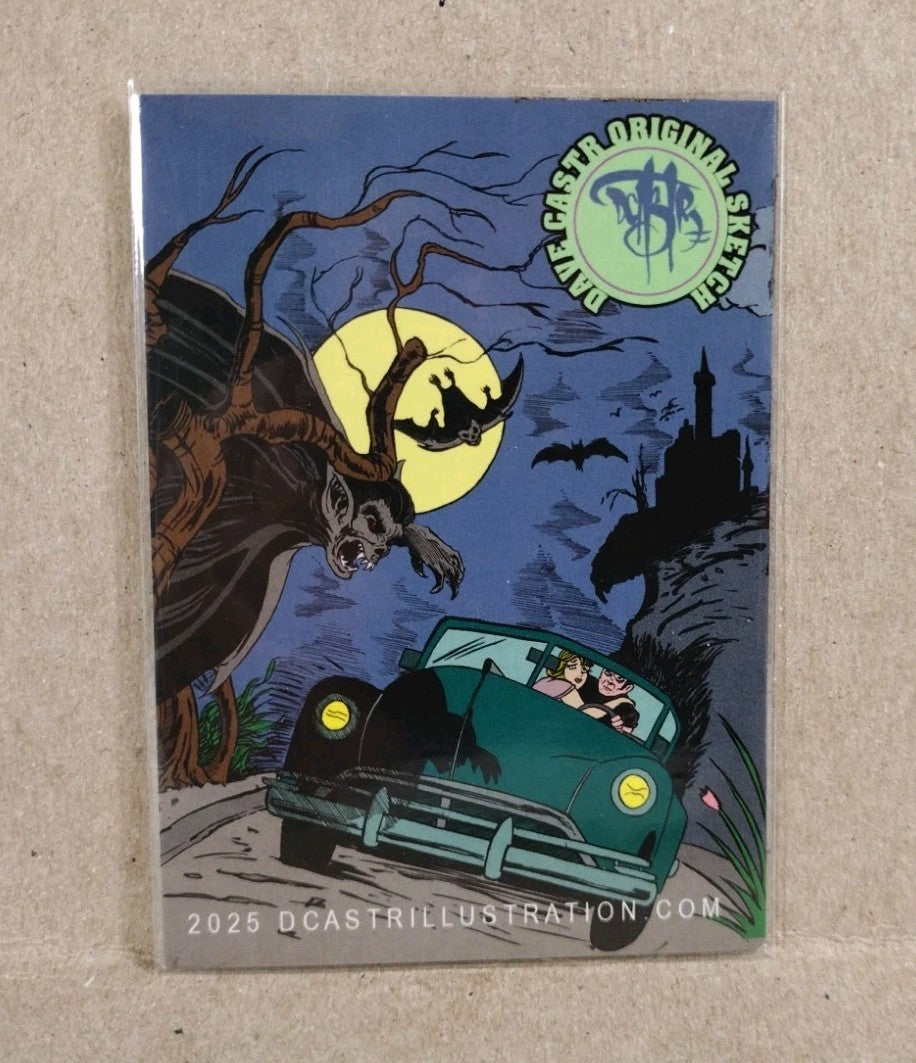 Dave Castr Crusin (2025) OAC Sketch Card W Original Marvel Punisher Art ACEO
