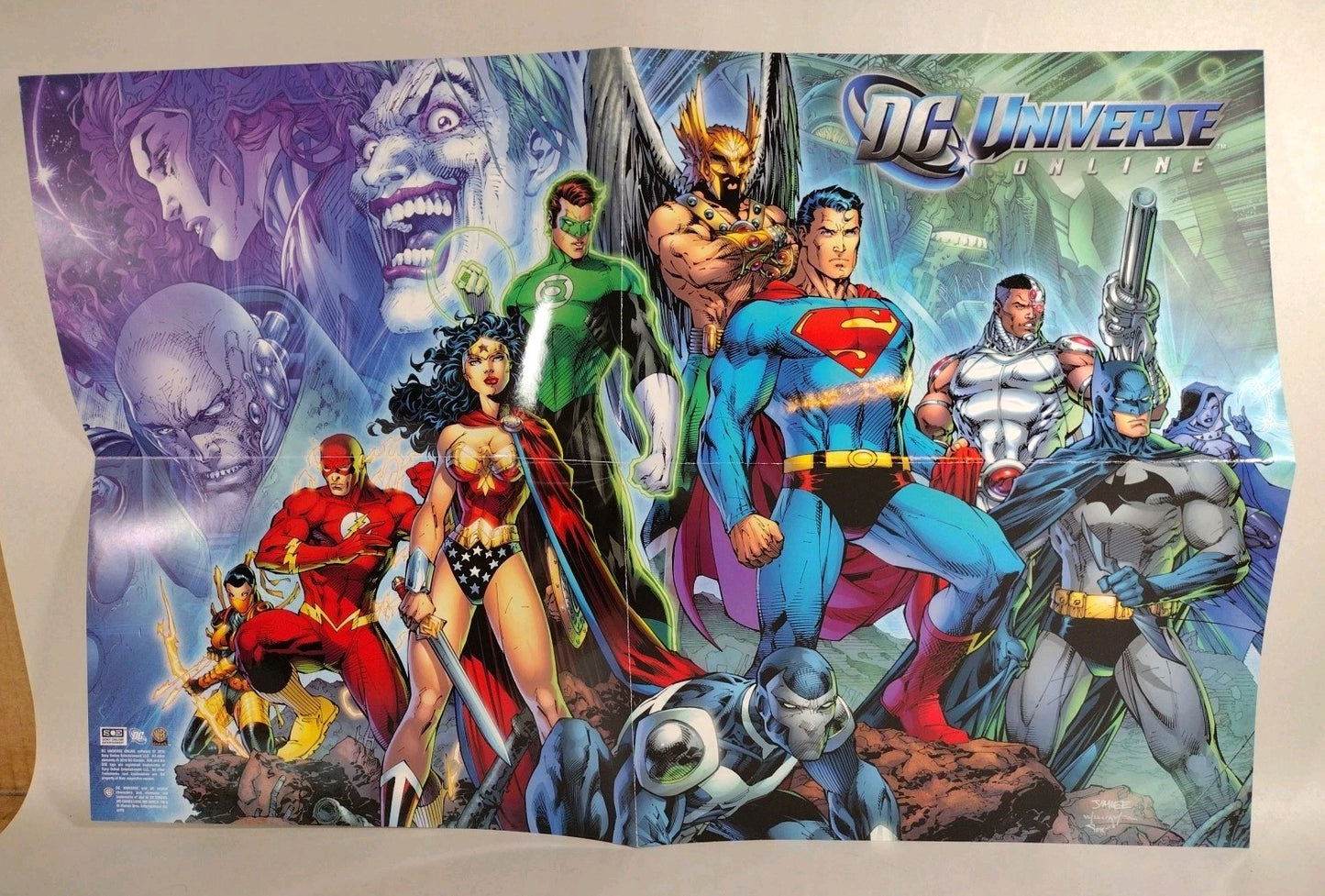 DC Universe (2009) Online Poster Double-Sided Promo Superman Batman 20.5 X 13.5"