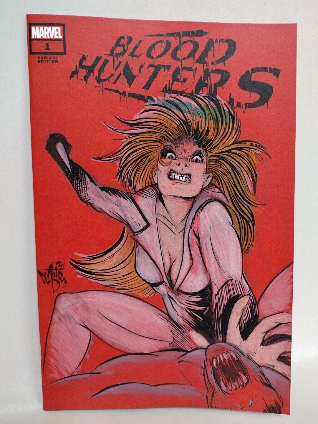 Blood Hunters #1 (2024) Marvel Comic Red Sketch Var W Original Dave Castr Art